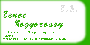 bence mogyorossy business card